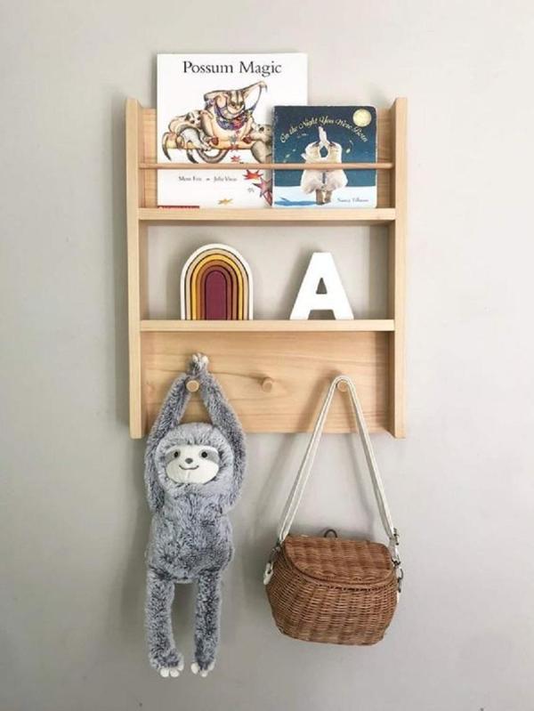 Batı Doğal Masif Ahşap Montessori Kitaplık - Image 1