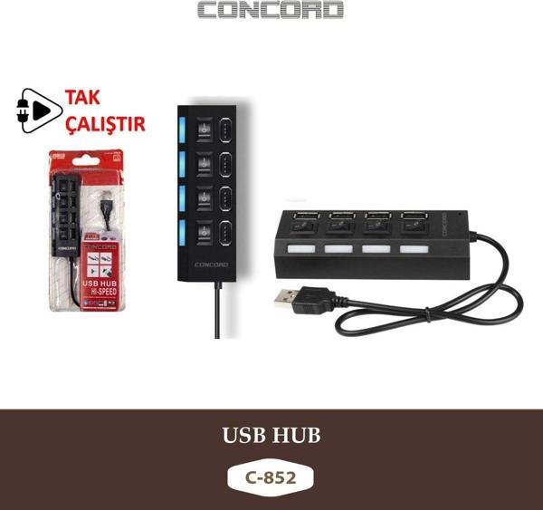 Concord C-852 Usb Hub 4 Port Usb Çoğaltıcı - Image 1
