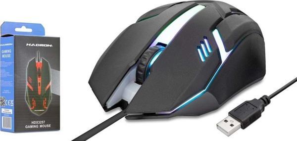 Hadron Hdx3257 Mouse Kablolu Oyun Usb Ledli 800/1600 Dpı 140Cm - Image 1