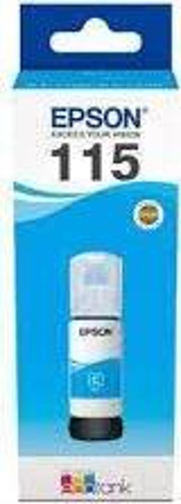 Epson 115 Cyan Mavi Şişe Mürekkep T07D24A L8160-L8180 - Image 1