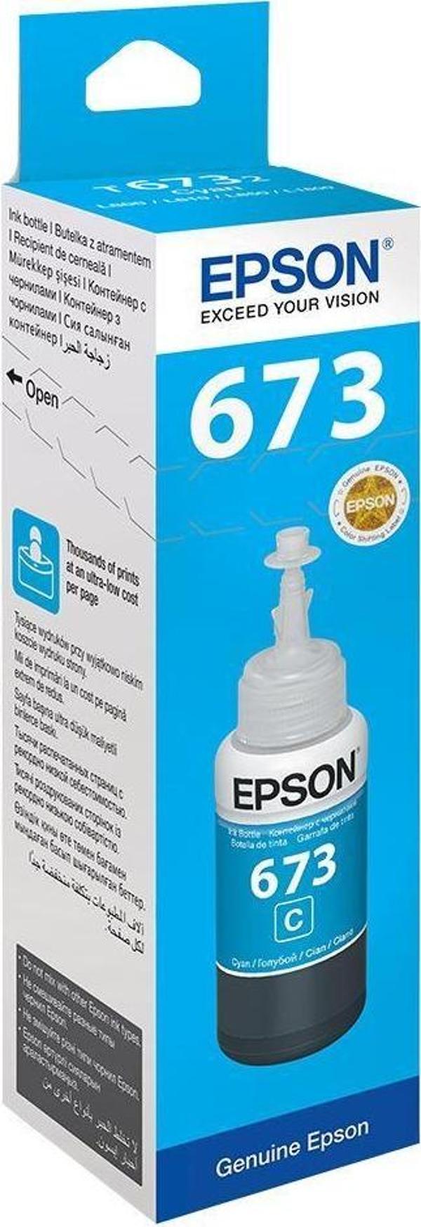 Epson T6732 Cyan Mavi Şişe Mürekkep T67324A - Image 1