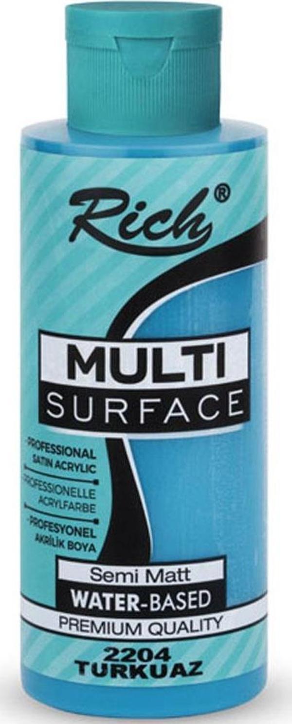 Rich Akrilik Boya Multi Surface 120 CC Turkuaz 120-2204 - Image 1