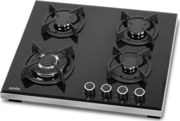 Simfer 3032 Emniyetli 4G Woklu Döküm Izgaralı Setüstü Cam Ocak Doğalga - Image 1