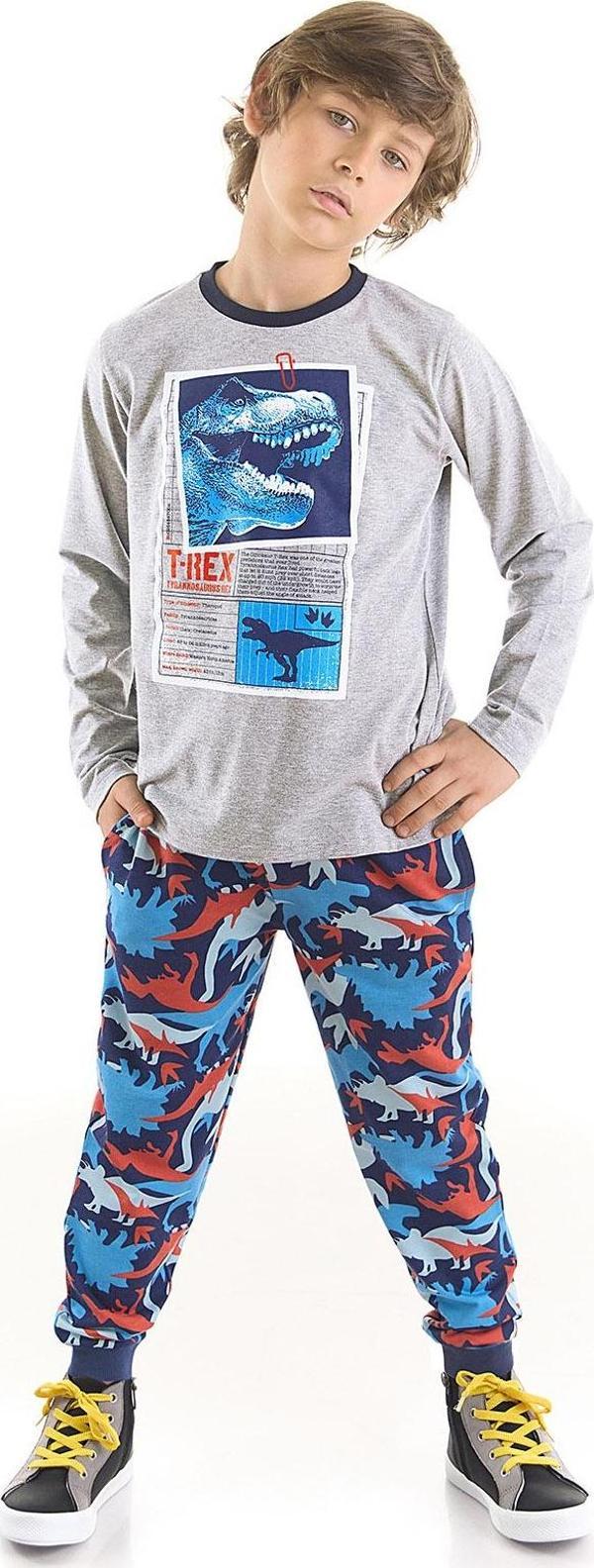 T-rex Info Erkek Çocuk T-shirt Pantolon Takım - Image 1