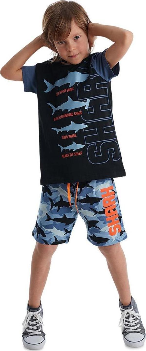 Köpekbalığı Erkek Çocuk T-shirt Şort Takım - Image 1