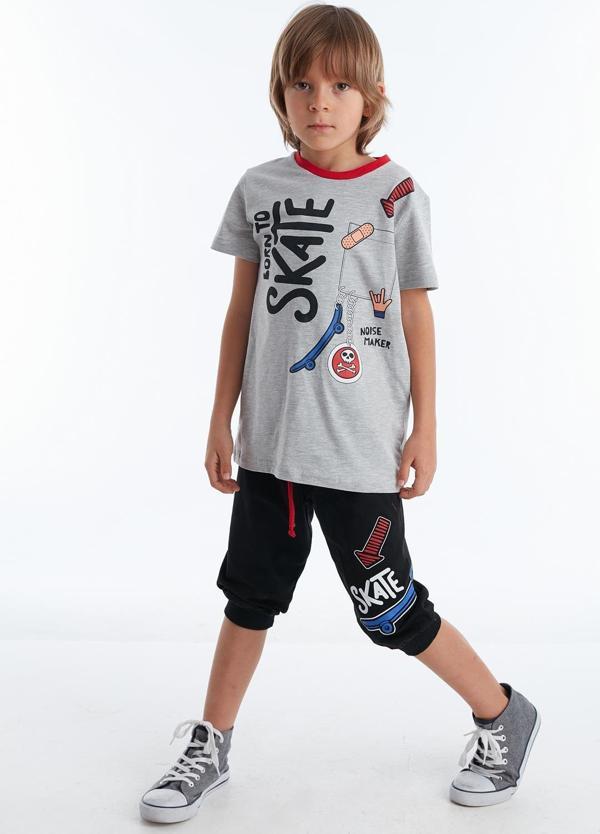 Born to Skate Erkek Çocuk T-shirt Kapri Şort Takım - Image 1