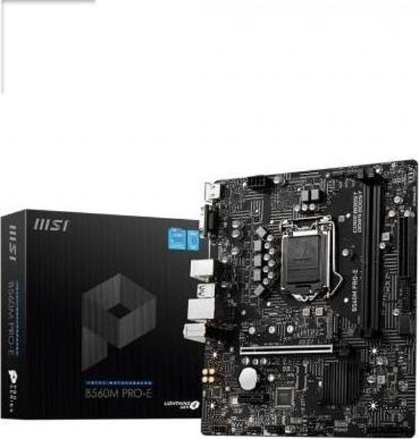 MSI B560M Pro-E Soket 1200 Ddr4 4800 (Oc) Pcı-E Gen 4 ,m.2 Usb3.2 1x 1g Lan Matx Anakart - Image 1