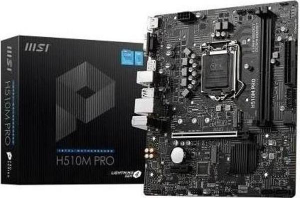 Msi H510M Pro Soket 1200 Ddr4 3200 Pcı-E Gen 4 ,m.2 Usb3.2 1x 1g Lan Matx Anakart - Image 1