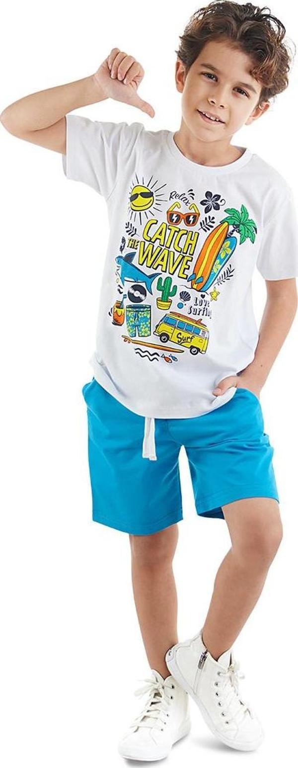 Tatil Erkek Çocuk Yazlık T-shirt Şort Takım - Image 1