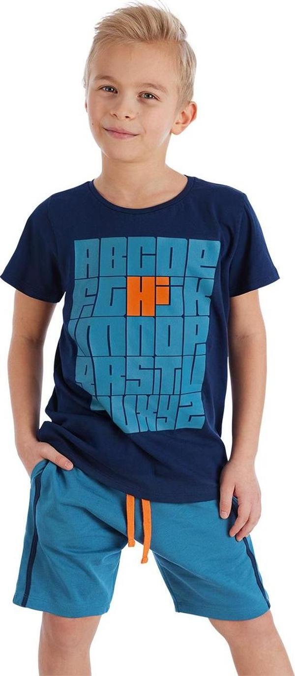 Alfabe Erkek Çocuk Yazlık Rahat T-shirt Şort Takım - Image 1