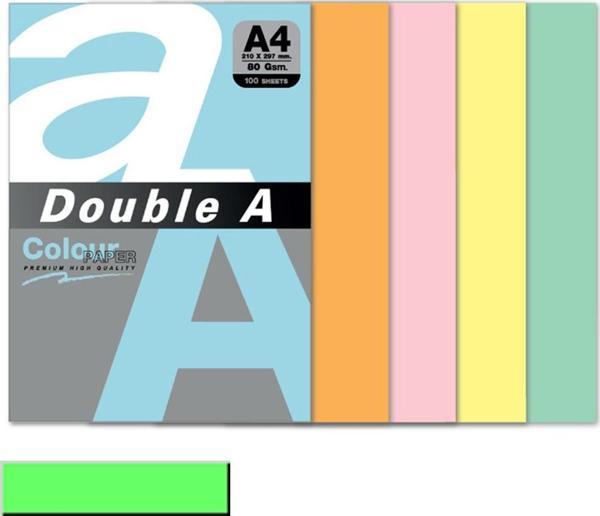 Double A Renkli Fotokopi Kağıdı 100 LÜ A4 80 GR Pastel Zümrüt Yeşili - Image 1