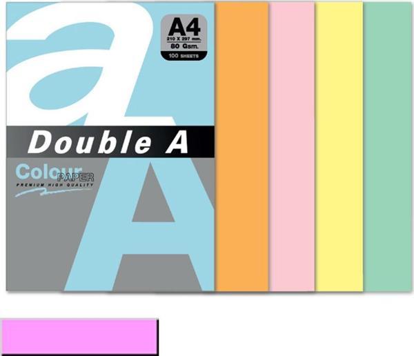 Double A Renkli Fotokopi Kağıdı 100 LÜ A4 80 GR Pastel Flamingo - Image 1