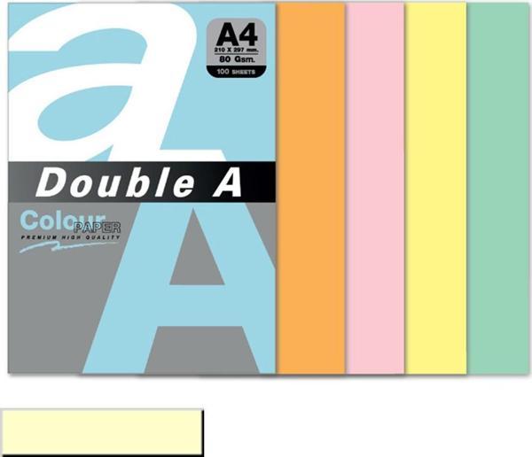 Double A Renkli Fotokopi Kağıdı 100 LÜ A4 80 GR Pastel Fildişi - Image 1