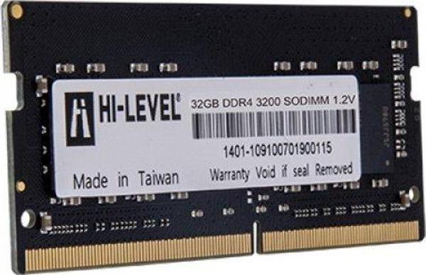 Hi-Level HLV-SOPC25600D4-32G 32GB (1x32GB) DDR4 3200MHz CL22 Notebook Ram (Bellek) - Image 1
