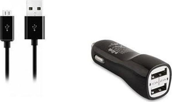 S-Link SMG-444 2.1A Micro Usb Akıllı Telefonlar 2in1 Araba Şarjı ve Kablosu - Image 1