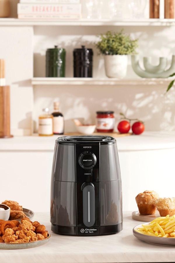 Smart Cook 60 Dakikaya Kadar Zaman Ayarlı Compact Airfryer Space Grey 2 Kişilik - Image 1