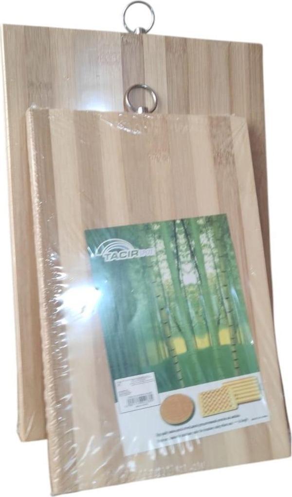 2'li Bambu Kesme Tahtası Kesim Tahtası 29/33 Cm - Image 1