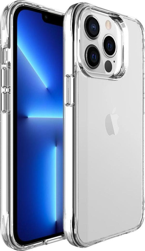 Apple iPhone 13 Pro Kılıf Zore Şeffaf Ultra İnce Airbag Tasarımlı Okka Kapak - Image 1