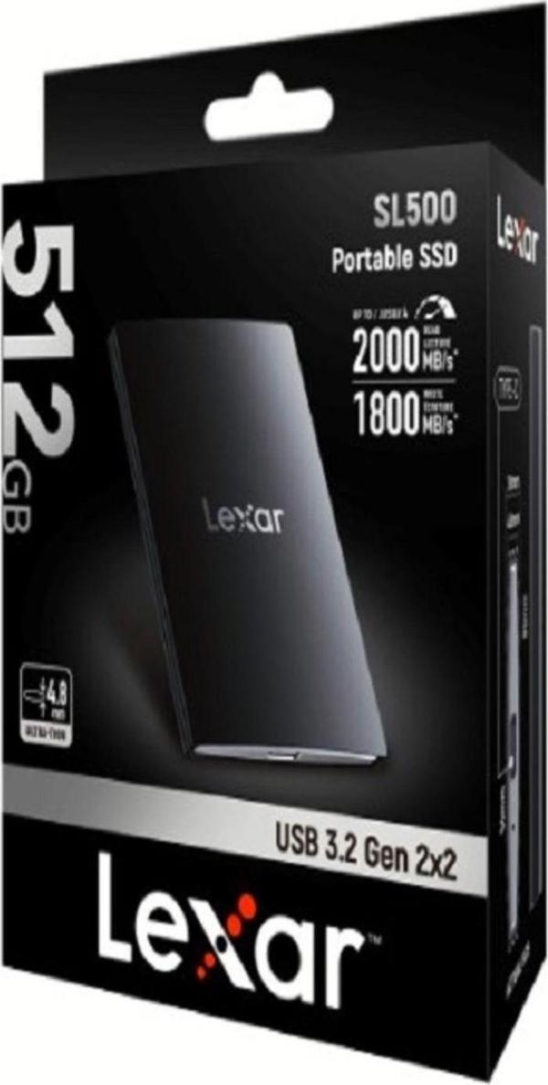 Lexar External 512GB LSL500X512G-RNBNG 2000MB/S-1800MB/S USB 3.2 Taşınabilir SSD Disk - Image 1