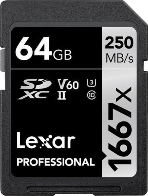 Lexar 64Gb Professional 1667X Uhs-Iı Sdxc Hafıza Kartı Uyumlu - Image 1