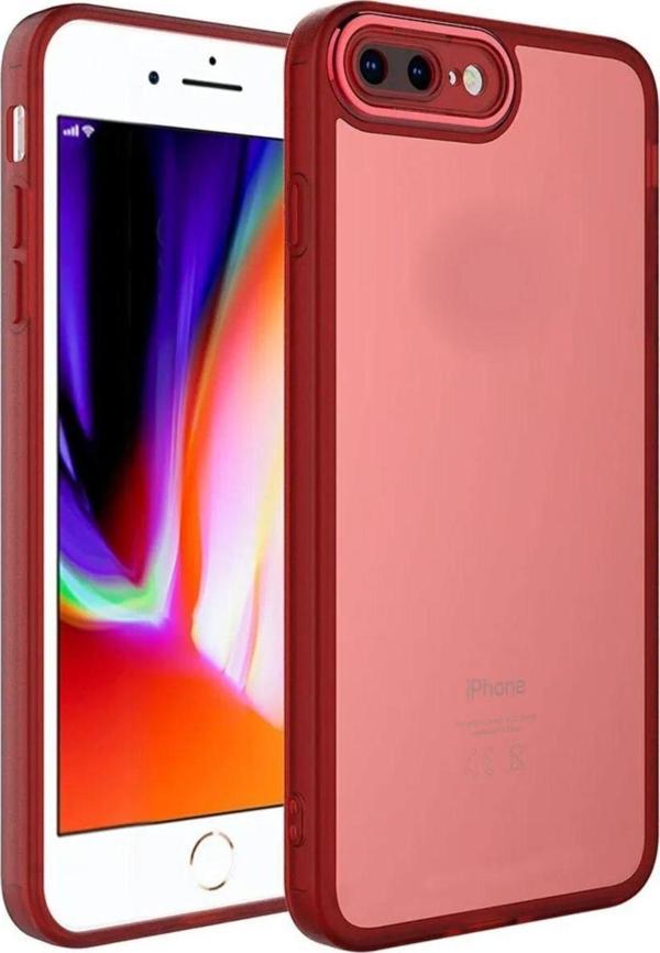 Iphone 7 Plus Ve 8 Plus Parlak Kamera Ve Darbe Korumalı Arkası Renkli Şeffaf Berry Kılıf - Image 1