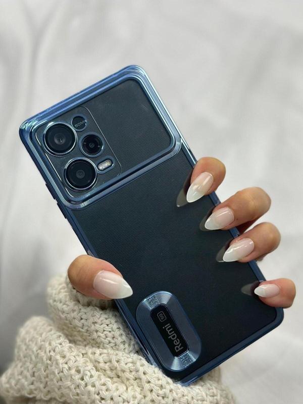 Xiaomi Redmi Note 12 Pro 5g Kamera Korumalı Şeffaf Logo Gösteren Kenarları Parlak Lüx Omega Kılıf - Image 1