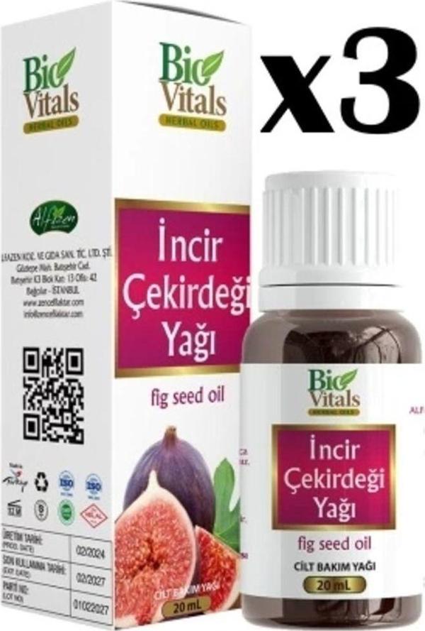 Biovitals İncir Çekirdeği Yağı 20 ml x 3 Adet - Image 1