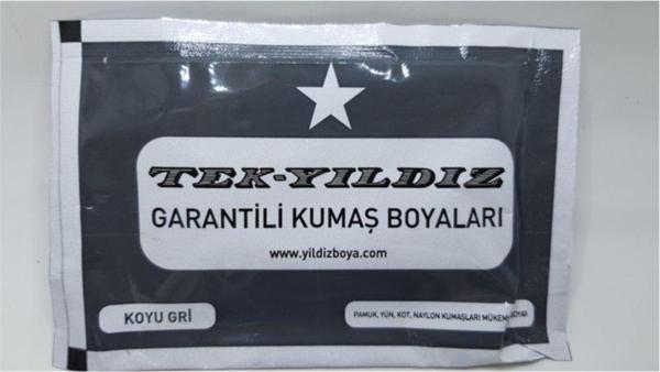 Yıldız Kumaş Boyası Koyu Gri Renk - Image 1