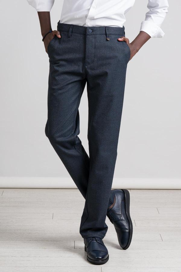 Perpant Armürlü Bitik Desenli Regular Fit Kışlık Kumaş Pantolon - Image 1