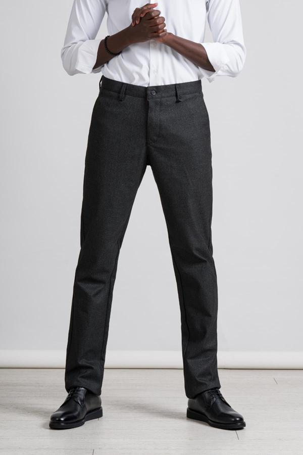 Perpant Armürlü Bitik Desenli Regular Fit Kışlık Kumaş Pantolon - Image 1