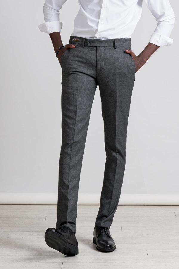 Perpant Armürlü Slimfit Kışlık Kumaş Pantolon - Image 1