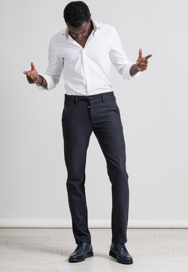 Perpant Slimfit Bitik Kareli Beli Lastikli Ve İplikli Kışlık Kumaş Jogger Pantolon - Image 1