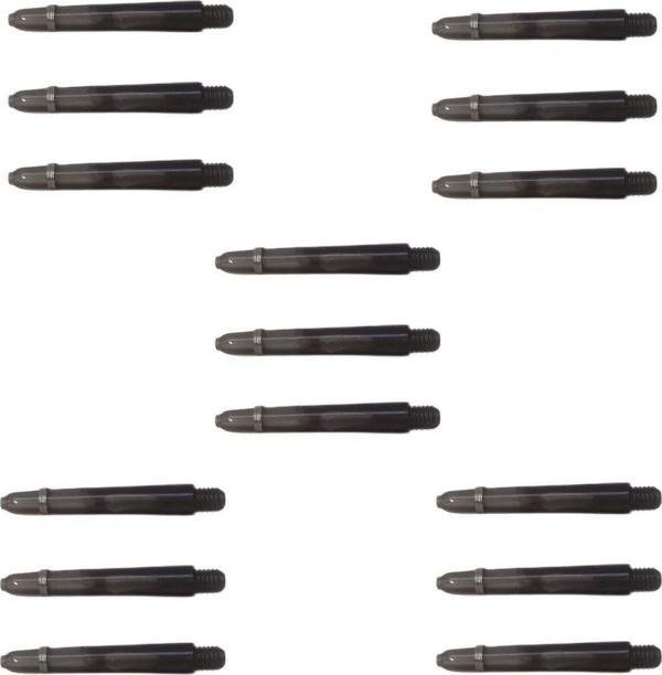 Dartsan 5 Set (15 Adet) 35Mm, Siyah Polikarbon(Pc) Siyah Şeffaf Dart Shaft-Şaft. - Image 1