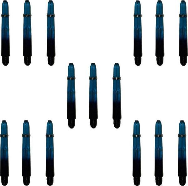 Dartsan 5 Set (15 Adet) 41Mm, Mavi-Siyah Polikarbon Şeffaf Dart Shaft-Şaft. - Image 1