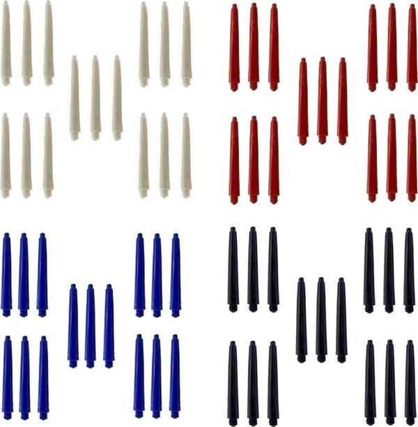 Dartsan 60 Adet (20 Set) 41 Mm Midi Dart Şaft. Karışık Renk. Beyaz, Kırmızı, Mavi, Siyah. - Image 1