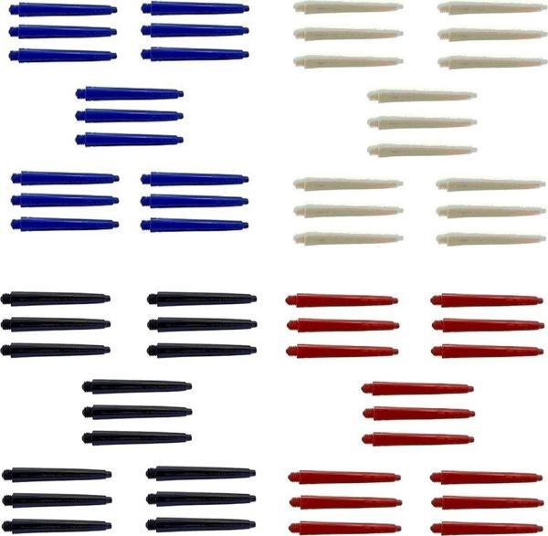 Dartsan 60 Adet (20 Set) 48 Mm Orta-Medium Dart Şaft. Karışık Renk. Beyaz, Kırmızı, Mavi, Siyah. - Image 1