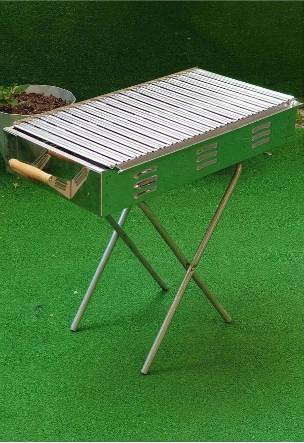 Hun Paslanmaz Katlanabilir Ayaklı Mangal 60 Cm - Image 1