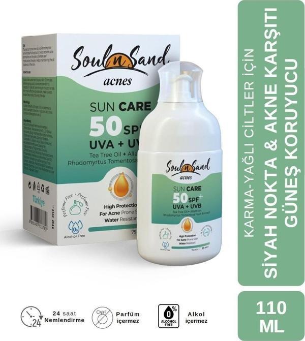 Soul N Sand Siyah Nokta Ve Akne Karşıtı Acnes Spf 50 Güneş Kremi 110 Ml - Image 1