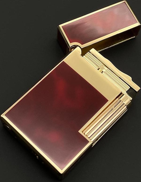 Vindiesel Dupont Tarz Bordo Renk Soft Flame Çakmak - Image 1