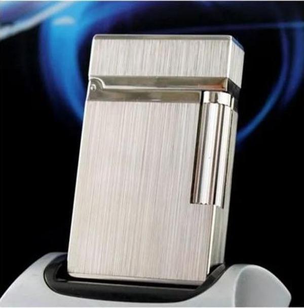 Vindiesel Dupont Tarz Soft Flame Çakmak Parlak Krom Brushed Dizayn - Image 1