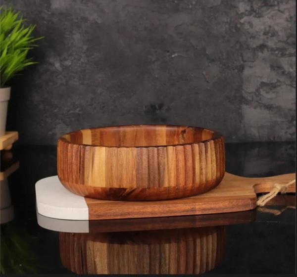 Mien Bambu Akasya Curve Kase 22 CM MİEN-7B42 - Image 1