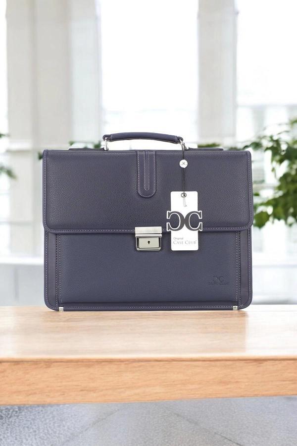 Lacivert Klasik Evrak Model Erkek 15.6 inç Laptop Çantası - Image 1