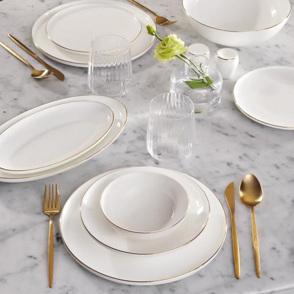 Karaca Streamline Meridian Gold 59 Parça 12 Kişilik Yemek Takımı - Image 1
