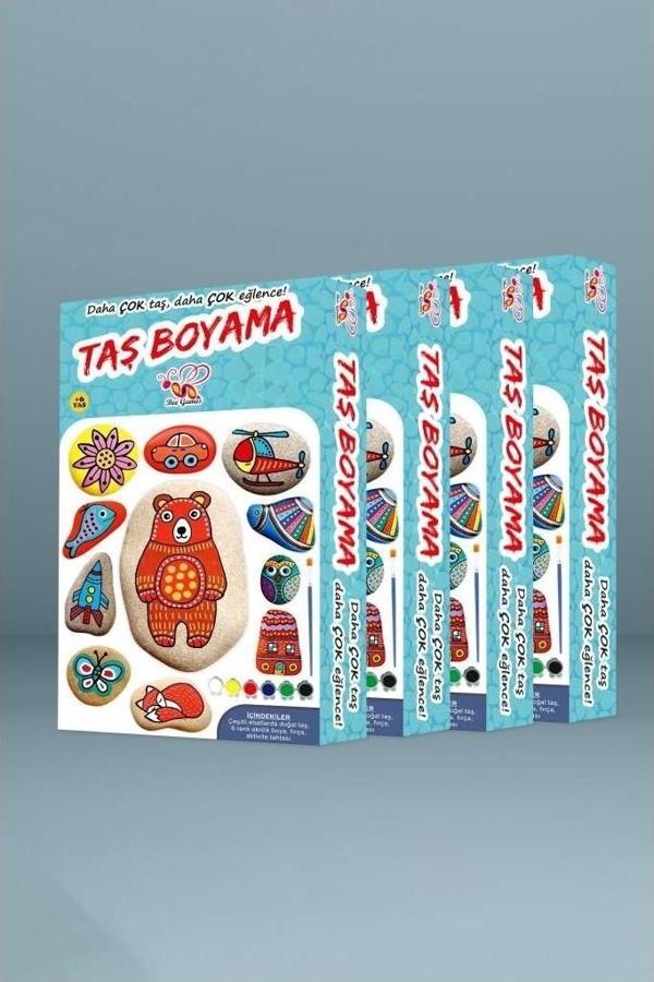 Bee Games 4 Adet Taş Boyama Hobi Uygulama Boyama Seti - Image 1