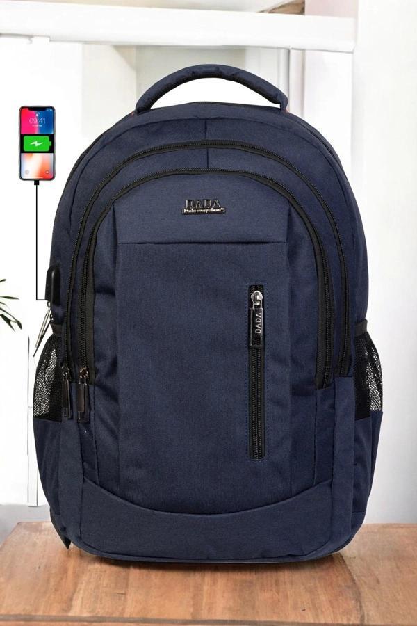 Lacivert Sportif Darbe Emici Su Geçirmez 14-16 inç Laptop Sırt Çantası - Image 1