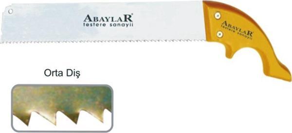 Abaylar Orta Diş El Testere 12 No - Ahşap Sap - Image 1