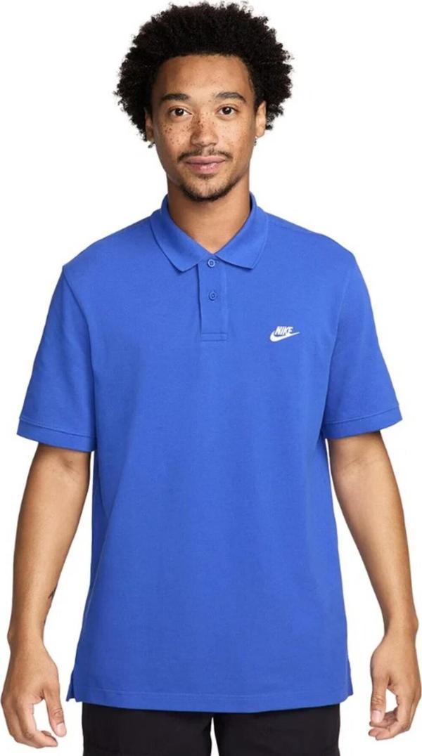 Nike Club Erkek Mavi Polo Yaka Pamuklu T-Shirt - Image 1