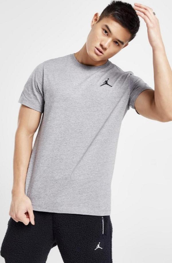 Nike Jordan Jumpman Erkek Gri Pamuklu T-shirt - Image 1