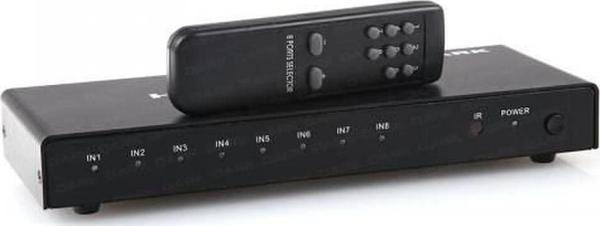 Dark Full HD 8 Giriş 1 Çıkışlı Uzaktan Kumandalı HDMI Switch (Seçici) - Image 1
