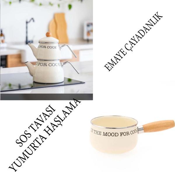 Emaye Çaydanlık Ve Emaye Sos Tavası 16 CM - Image 1